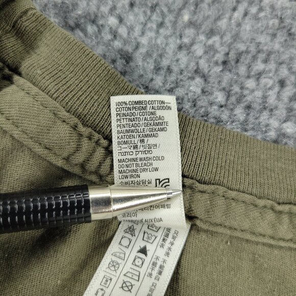 American Veteran Shirt Men's Large Green Military Graphic Crew Neck Short Sleeve - Picture 14 of 14